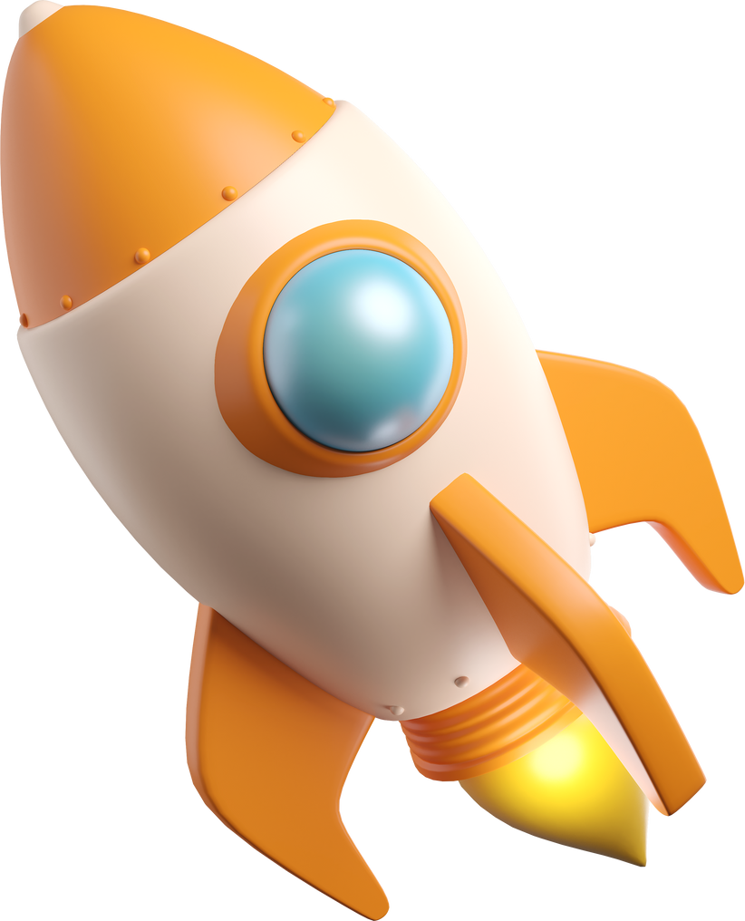 3d Cartoon Rocket